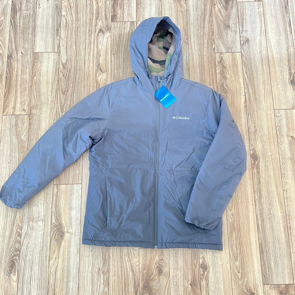 Columbia Men's Blue Hooded Puffer Jacket